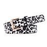 Women Snakeskin Leopard Print Pu Leather Dress Jeans Waist Belt for Girls and Ladies Gold Color Pin Buckle