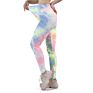 Women Stretch Sport Yoga Casual Fitness Mid Waist Compression Tie Dye Leggings