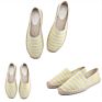 Women Stripe Printing Jute Flat Espadrilles