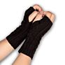 Women Warm Knit Fingerless Gloves Hand Crochet Thumbhole Arm Warmers Mittens