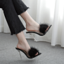 Women's Sandal Slippers Peep-Toe Women's Slippers Shoes Womens Slippers Fluffy