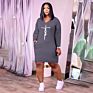Womens Wholesales V Neck Bodycon Faith Dress Long Sleeve plus Size Women Fall Dresses