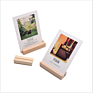 Wooden Base Business Wooden Base Card Holder Postcard Picture Display Stand Photo
