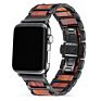 Wooden Steel Apple Watch Band Luxury Style Dropshipping Compatiable for 7 6 Se 5 4 3 2 1