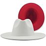 Wool Felt Red Bottom Double Sided Fedora Hats Two Tone Fedora Hat Women