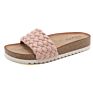 Woven Pu Design Shoes Ladies Open Toe Sandals Cork Slippers Women