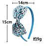 Xufang Kid Leopard Printed Hairbands Handmade Fabric Hair Accessories Girls Big Bow Headbands