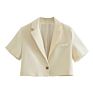 Xz429 Spring Women's Breasted Suit Solid Color Casual Wear Blazer Traje 6