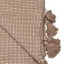Yarn Craftsman Soft Acrylic Hand Woven Kadin Throw Tassel Blanket