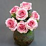 Yiwan the Queen's Rose7 Heads Queen Rose Artificial Flowers for Roses Bouquet Beige Purple Lavender Marigold Queen Rose