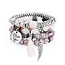 Yiwu Stylish Multi Leaves Glass Beaded Bracelet of Women Ethnic Style Lady's Charm Bracelets Jewelry