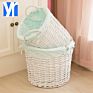 Yrmt Handmade Woven Wicker Laundry Storage Basket Hamper Fabric Liner with Handle