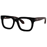 Zeelool Classic Unisex Acetate Rectangle Square Black Wood Frame Temple Spring Hinge Eyeglasses Frame