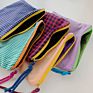 Zipper Pouch for Women Toiletry Wash Bag Plaid Pattern Cotton Makeup Case Multipurpose Travel Cosmetic Bags Organizer