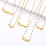 Zodiac Croc Charm Gold Necklace Choker Zodiac Jewelry Collares De Acero Inoxidables Jewelry for Womans Indians