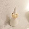 34 Models Vintage Handmade Irregular Geometric Adjustable Stacking Freshwater Baroque Pearl Beaded Heart Elastic Ring Women Girl