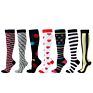 4 Pair Design High Running Travel Logo Nurse Nursing Socks Compression Set