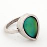 Antique Silver Plated Color Change Emotion Feeling Mood Oval Stone Ring