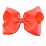 Cute 8 Inch Grosgrain Solid Color Bowknot Hair Bows with Clips Handmade Price Kid Girls Hair Accessories