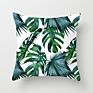 Fashionable Tropical Plant Polyester Hugging Pillow Case Office Fabric Sofa Cushion Cover Home Peach Skin Pillow Case