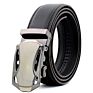 Gina Free Logo Men's Real Leather Ratchet Dress Belt with Automatic Buckle