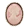 Jaenones Vintage Rhinestone Brooches Queen Head Portrait Brooch Cameo Brooch Sets