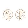 Lovely Girl Dancing Jewelry Stainless Steel Jewellery Cute Ballerina Yoga Skipping Rope Girl's Earring