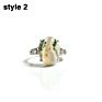 Natural Rose Quartz Malachite Different Gems Adjustable Larimar Ring