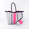 Neoprene Beach Tote Bag Women Shopping Bag Light and Soft Fabric Extra Large Capacity Eco-Friendly Single Shoulder Bag