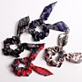 Qiyue Animal Snake Leopard Print Rabbit Ear Hair Scrunchies with Ties