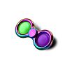 Rainbow Pop Bubble Fidget Spinner Simple Push Tie Dye Fidget Toys Silicone Spinners