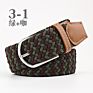 Unisex Multiple Option Stretch Belt Braided Elastic Stretch Fabric Belt Casual Weave Canvas Woven Belt