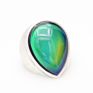 Antique Silver Plated Color Change Emotion Feeling Mood Oval Stone Ring