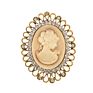 Jaenones Vintage Rhinestone Brooches Queen Head Portrait Brooch Cameo Brooch Sets