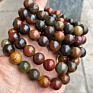 Luxury Feng Shui Rose Quartz Jade Stone Bead Bracelets Simple Men's Natural Gems Stone Healing Crystal Bracelet