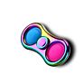 Rainbow Pop Bubble Fidget Spinner Simple Push Tie Dye Fidget Toys Silicone Spinners