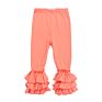 Sales Toddler Ruffle Leggings Solid Color Triple Cotton Kids Clothing Girls Ruffle Pants