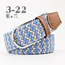 Unisex Multiple Option Stretch Belt Braided Elastic Stretch Fabric Belt Casual Weave Canvas Woven Belt