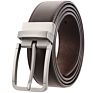 Zk707-3 Zinc Alloy Pin Buckle Genuine Leather Belt for Men