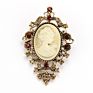 Jaenones Vintage Rhinestone Brooches Queen Head Portrait Brooch Cameo Brooch Sets