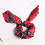 Qiyue Animal Snake Leopard Print Rabbit Ear Hair Scrunchies with Ties