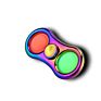 Rainbow Pop Bubble Fidget Spinner Simple Push Tie Dye Fidget Toys Silicone Spinners