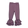 Sales Toddler Ruffle Leggings Solid Color Triple Cotton Kids Clothing Girls Ruffle Pants