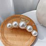White Women Hair Clips Accessories Pearl Crystal Hair Claw for Girls