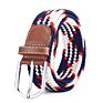 42 Colors Men Women Casual Knitted Pin Buckle Belt Woven Canvas Elastic Expandable Braided Stretch Belts Plain Webbing Strap