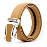 Gina Free Logo Men's Real Leather Ratchet Dress Belt with Automatic Buckle