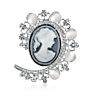 Jaenones Vintage Rhinestone Brooches Queen Head Portrait Brooch Cameo Brooch Sets