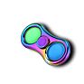 Rainbow Pop Bubble Fidget Spinner Simple Push Tie Dye Fidget Toys Silicone Spinners