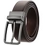 Zk707-3 Zinc Alloy Pin Buckle Genuine Leather Belt for Men