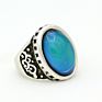 Antique Silver Plated Color Change Emotion Feeling Mood Oval Stone Ring